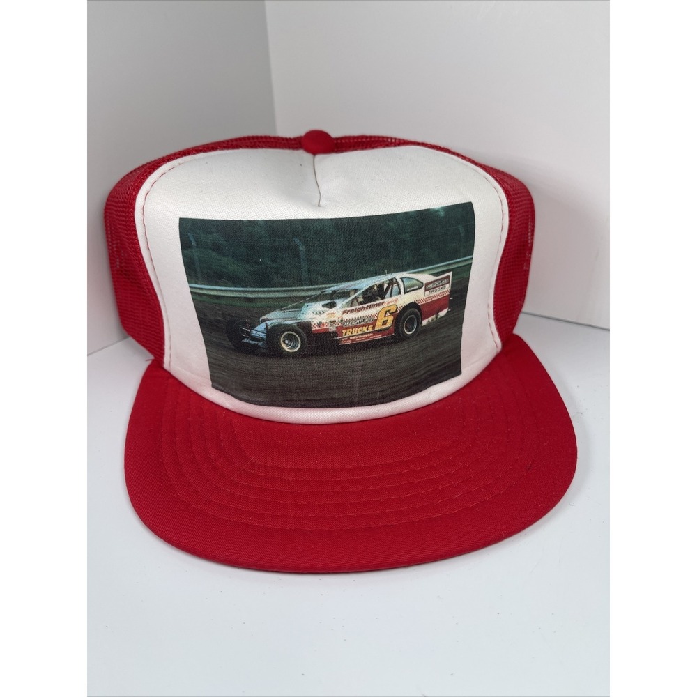 Vintage Ray Bramall Trucker‎ Hat Outlaw Dirt Car Racing Freightliner Spectra